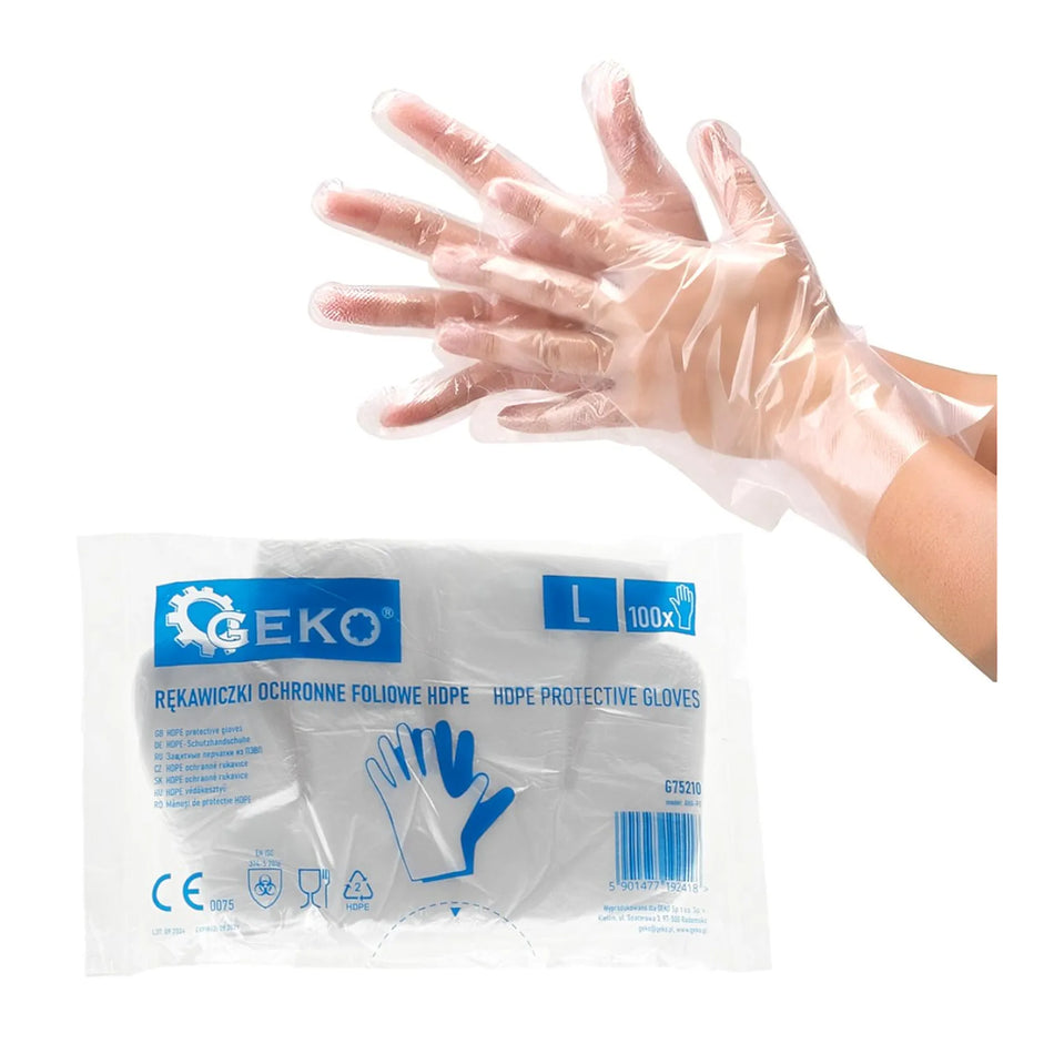 GEKO HDPE wegwerphandschoenen transparant 100 stuks