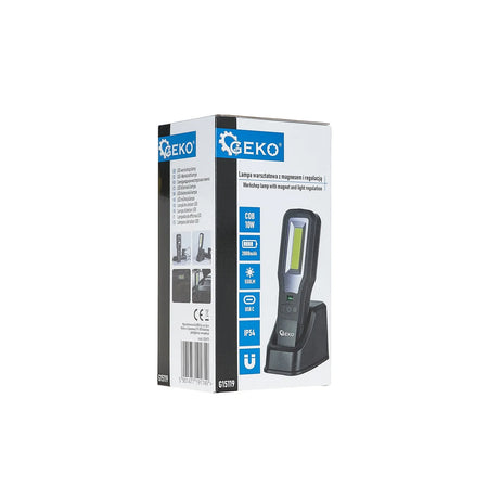 GEKO Workshop lamp met magnetische voet en dimbaar licht 198x63x29 mm