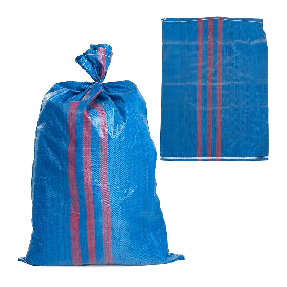 GEKO Polypropyleen geweven zak blauw-rood 50x80 cm 30 kg