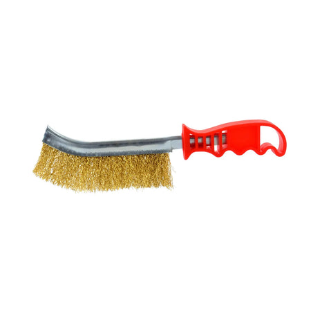 GEKO Handstaalborstel met messinggecoat draad 240mm