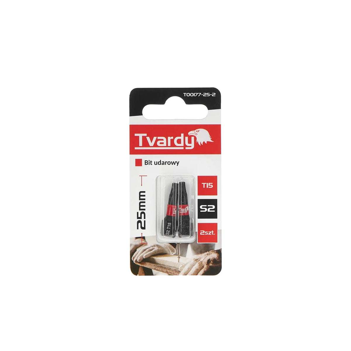 Tvardy Impact bit Torx T15 25 mm S2 set van 2
