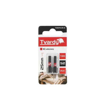 Tvardy Impact bit Torx T20 25 mm S2 set van 2