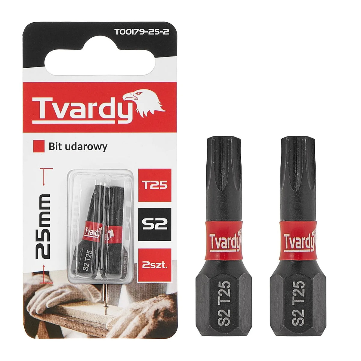 Tvardy Impact bit Torx T25 25 mm S2 set van 2