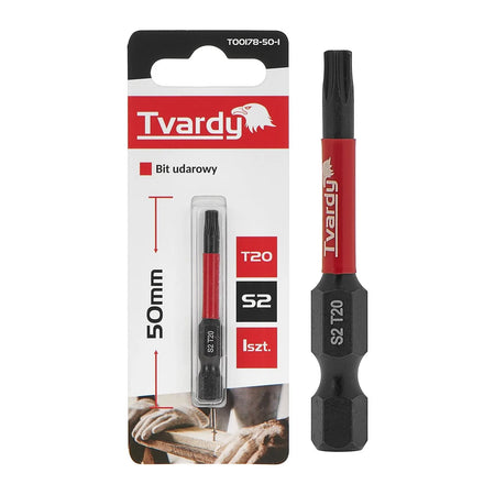 Tvardy Impact Bit Torx T20 50 mm S2 staal