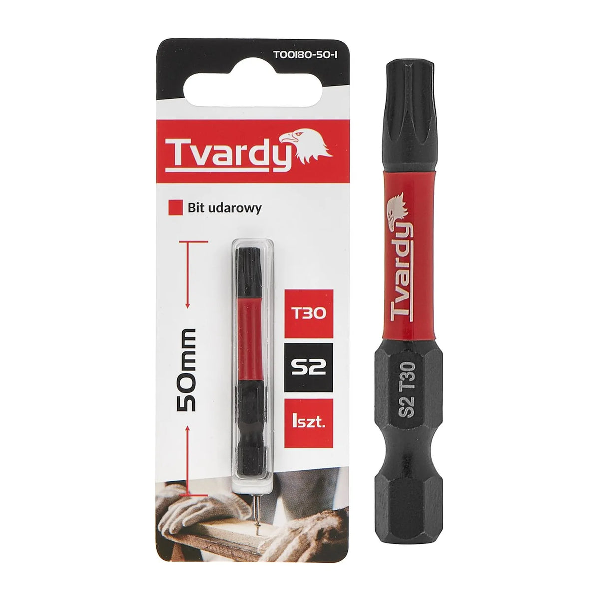Tvardy Impact Bit Torx T30 50 mm S2 staal