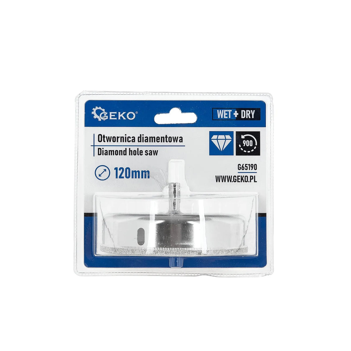 GEKO Diamanten gatenzaag voor tegels 120 mm cilinder-schacht