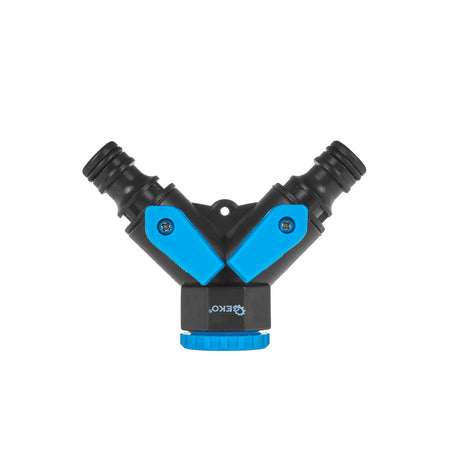 GEKO 2-weg verdeelstuk met onafhankelijke afsluiters SKY-LINE serie 3/4" met 1/2" reducer