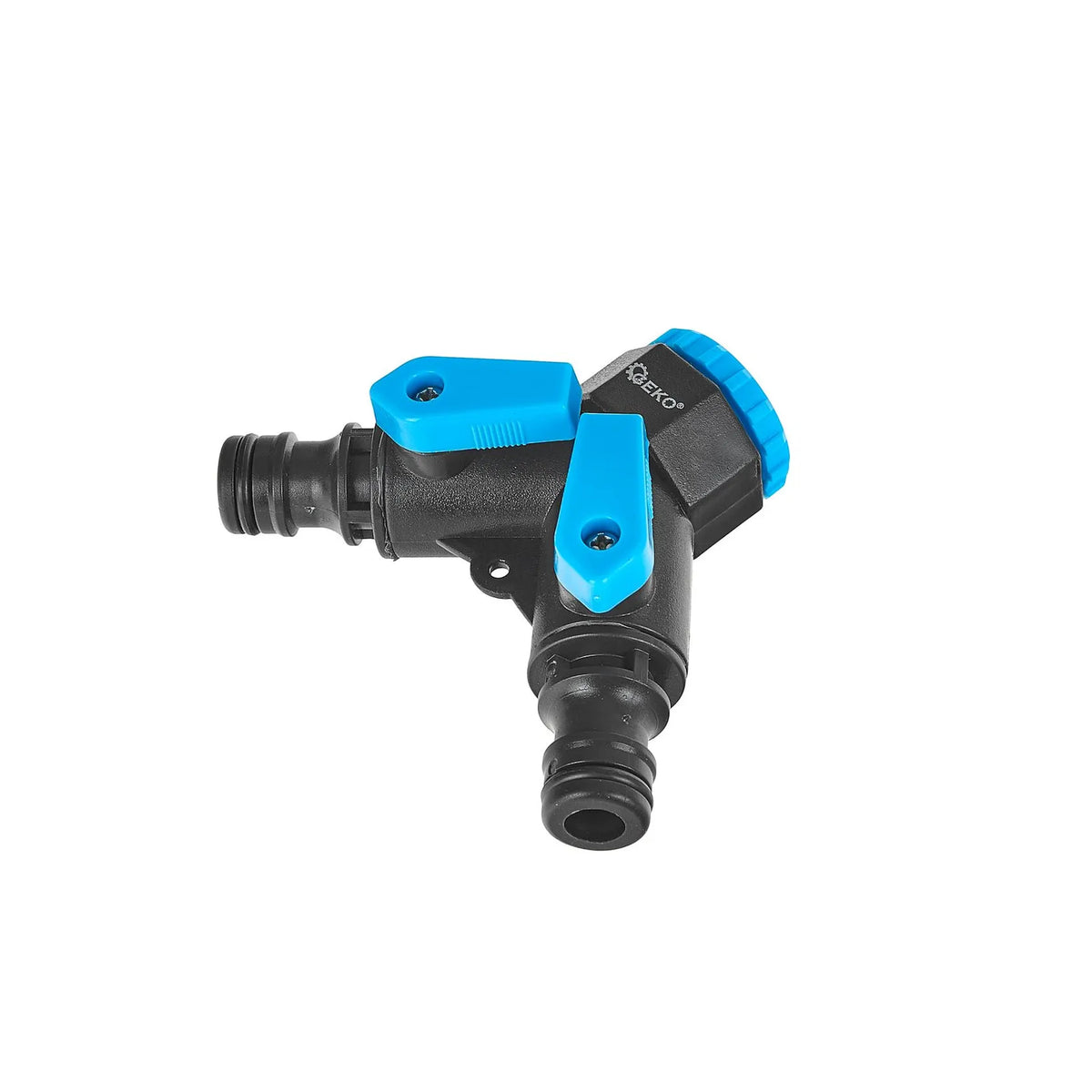 GEKO 2-weg verdeelstuk met onafhankelijke afsluiters SKY-LINE serie 3/4" met 1/2" reducer