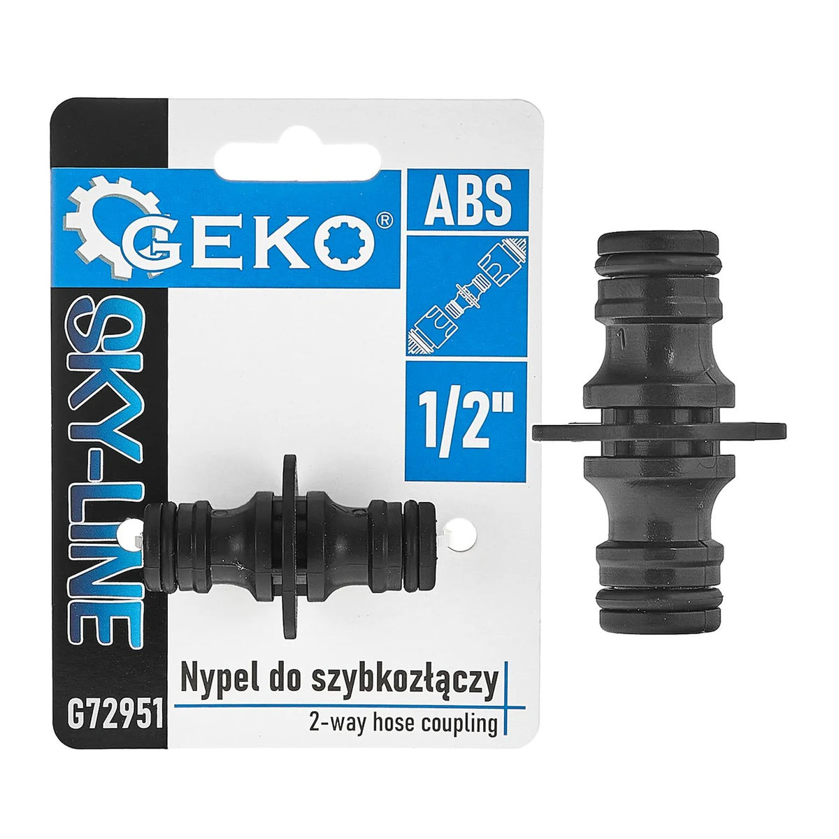 GEKO Tuinslang koppeling SKY-LINE series 2-weg ABS kunststof 20 gram