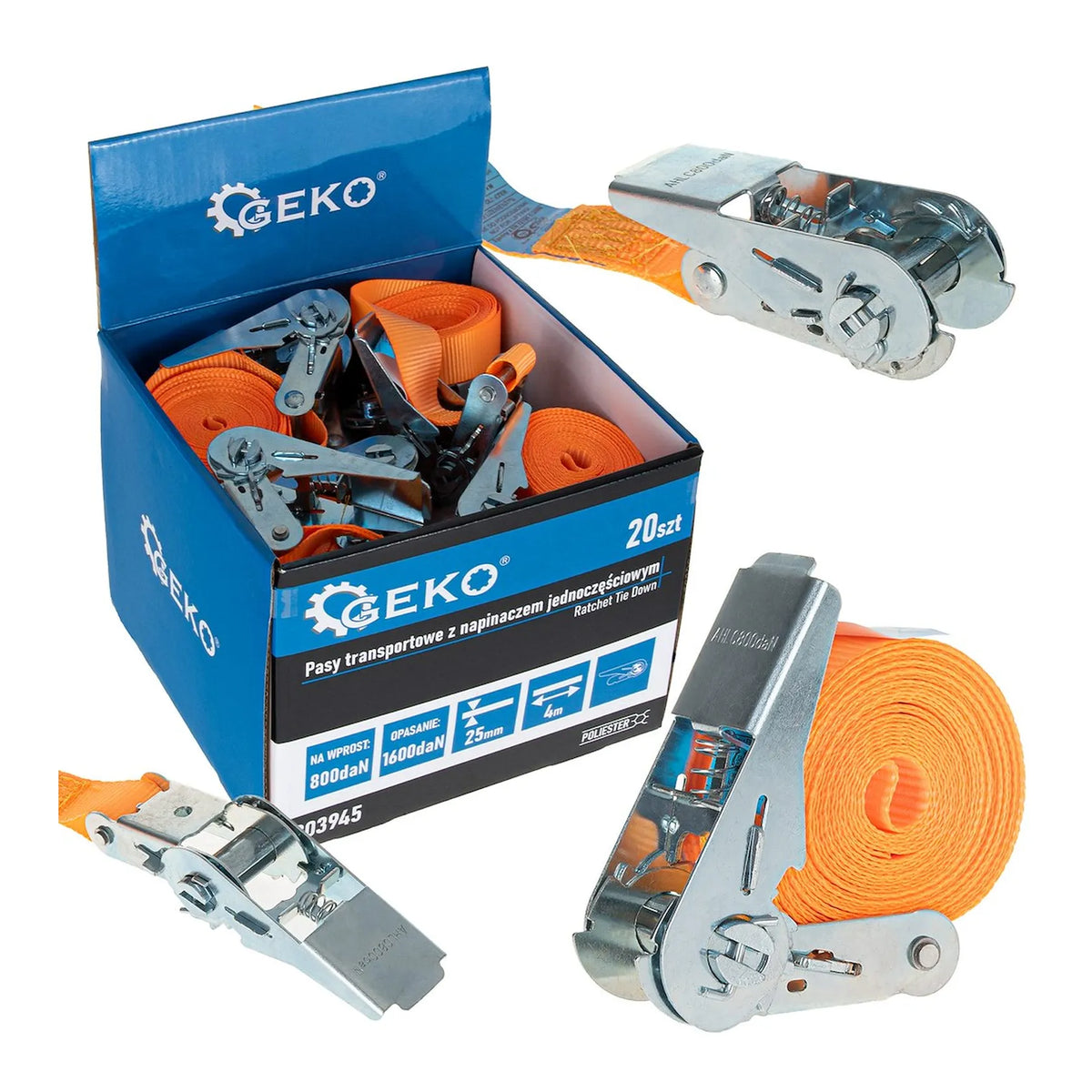 GEKO Ratelband 25mmx4m 1600 kg maximale sterkte