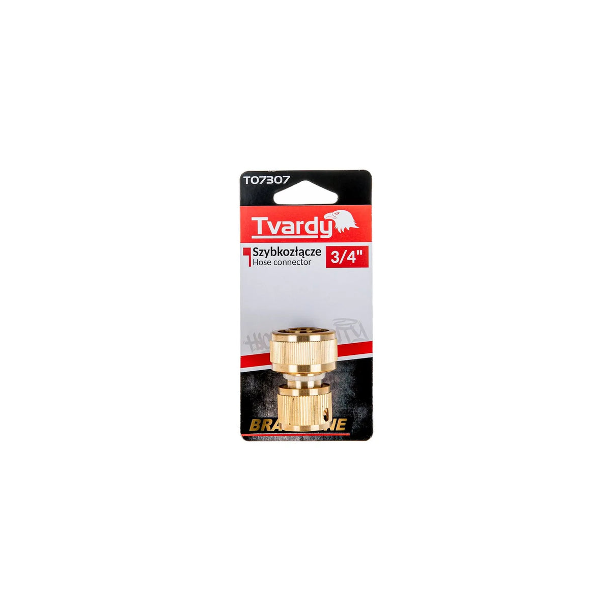 Tvardy tuinslangkoppeling met snelkoppeling 3/4" messing