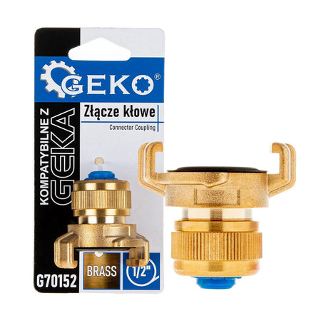 GEKO Messing koppeling voor snelle GEKA verbinding 1/2"