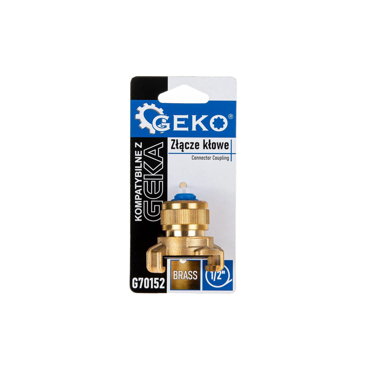GEKO Messing koppeling voor snelle GEKA verbinding 1/2"