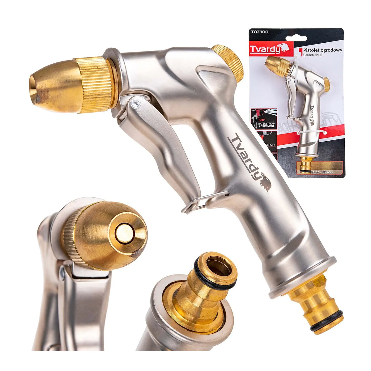 Tvardy tuinsproeier verstelbaar Brass-Line serie