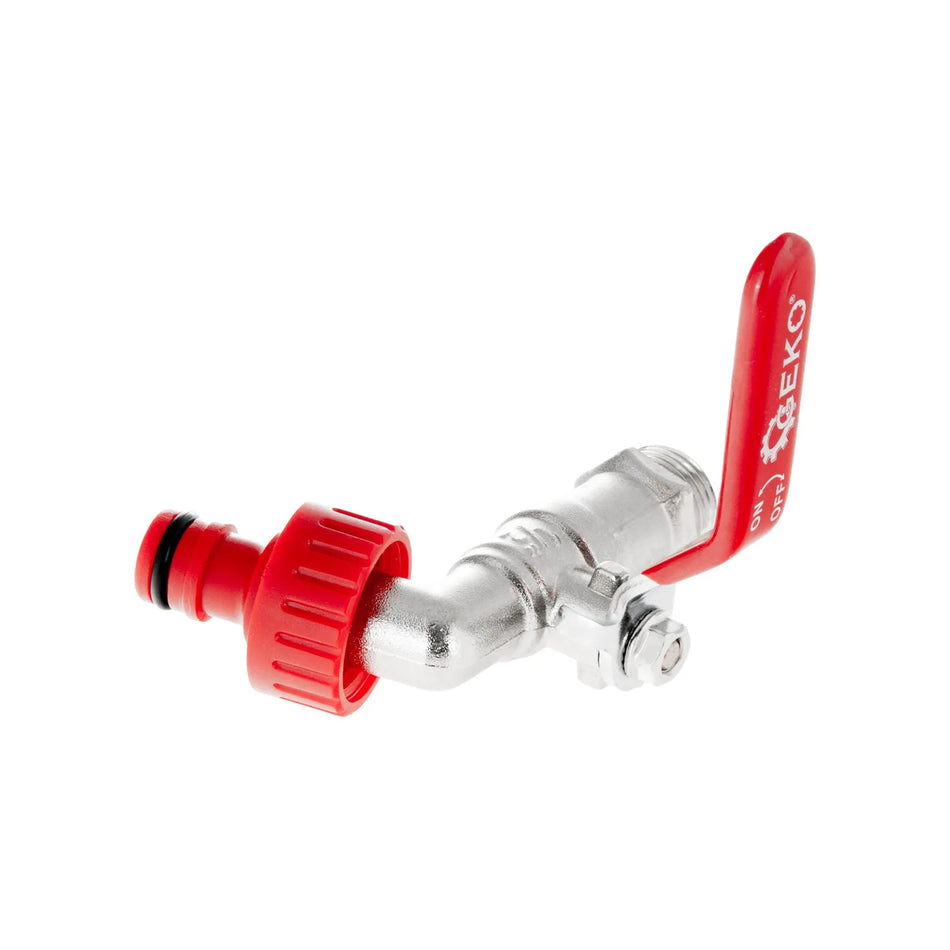 GEKO IBC-set tap 1/2" met 3/4" buitendraad en snelkoppeling