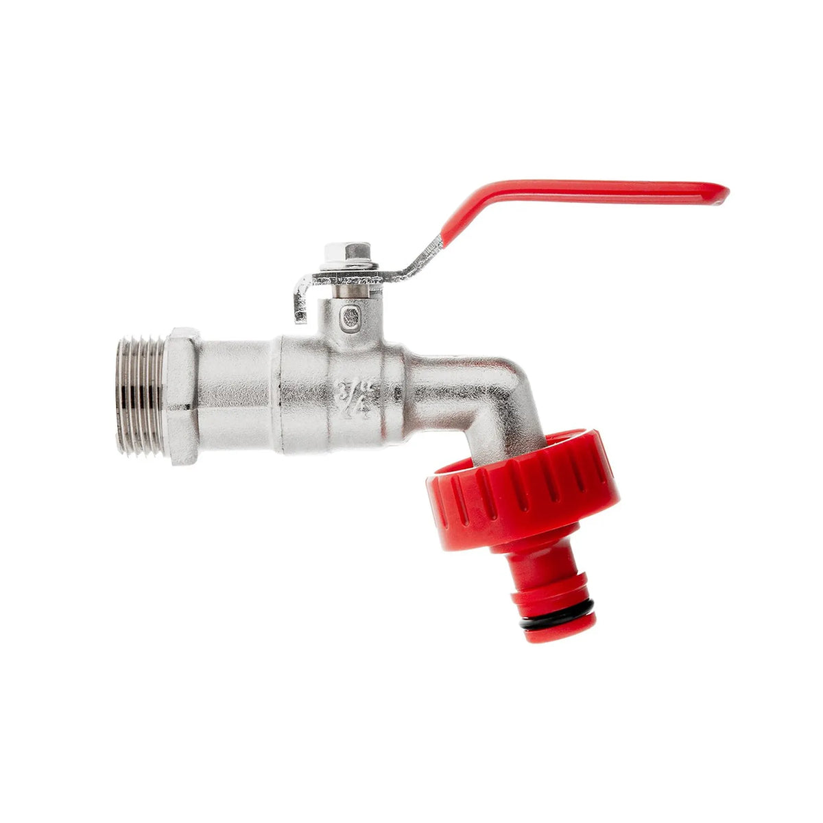 GEKO IBC-set tap 3/4" met 1" buitendraad en snelkoppeling