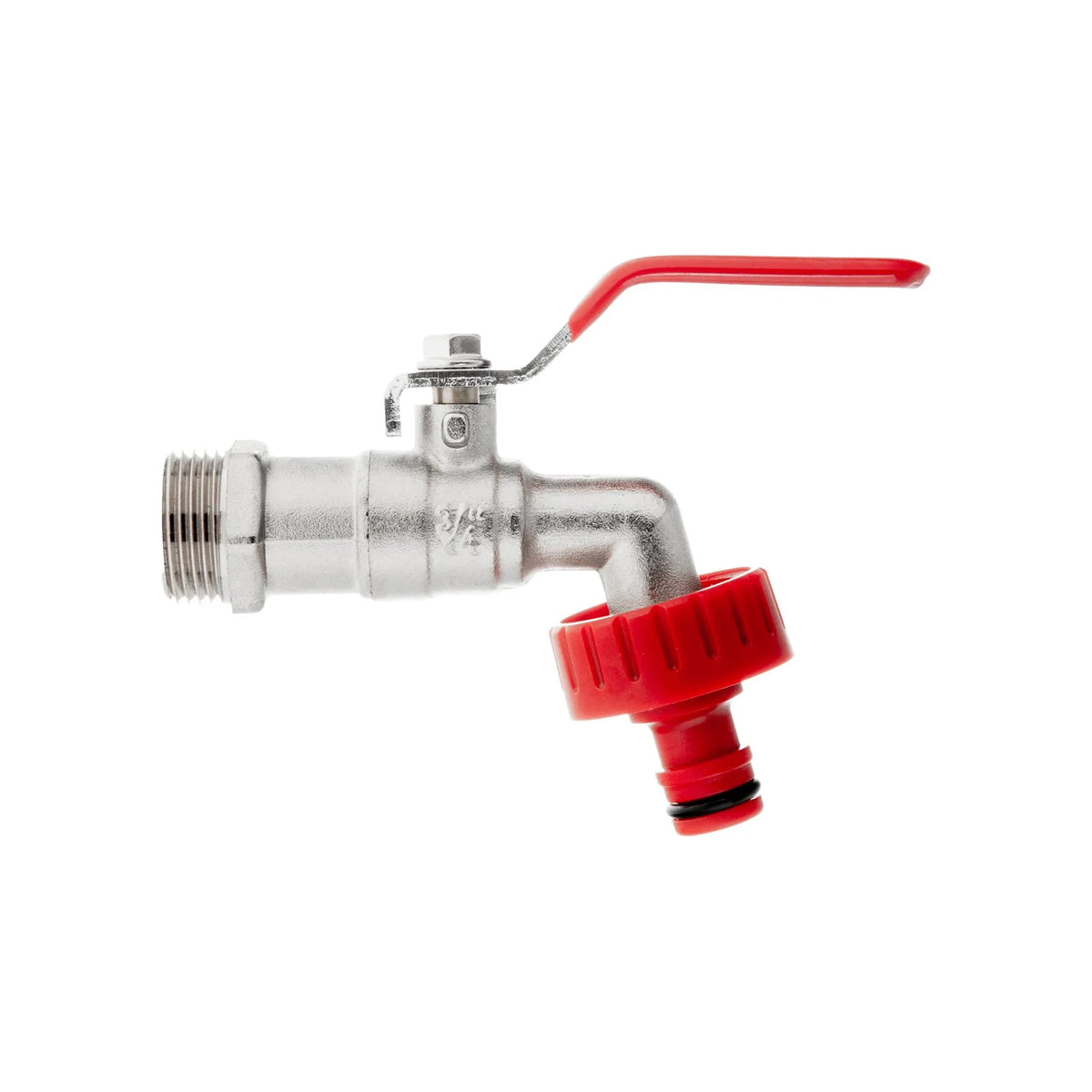 GEKO IBC-set tap 3/4" met 1" buitendraad en snelkoppeling