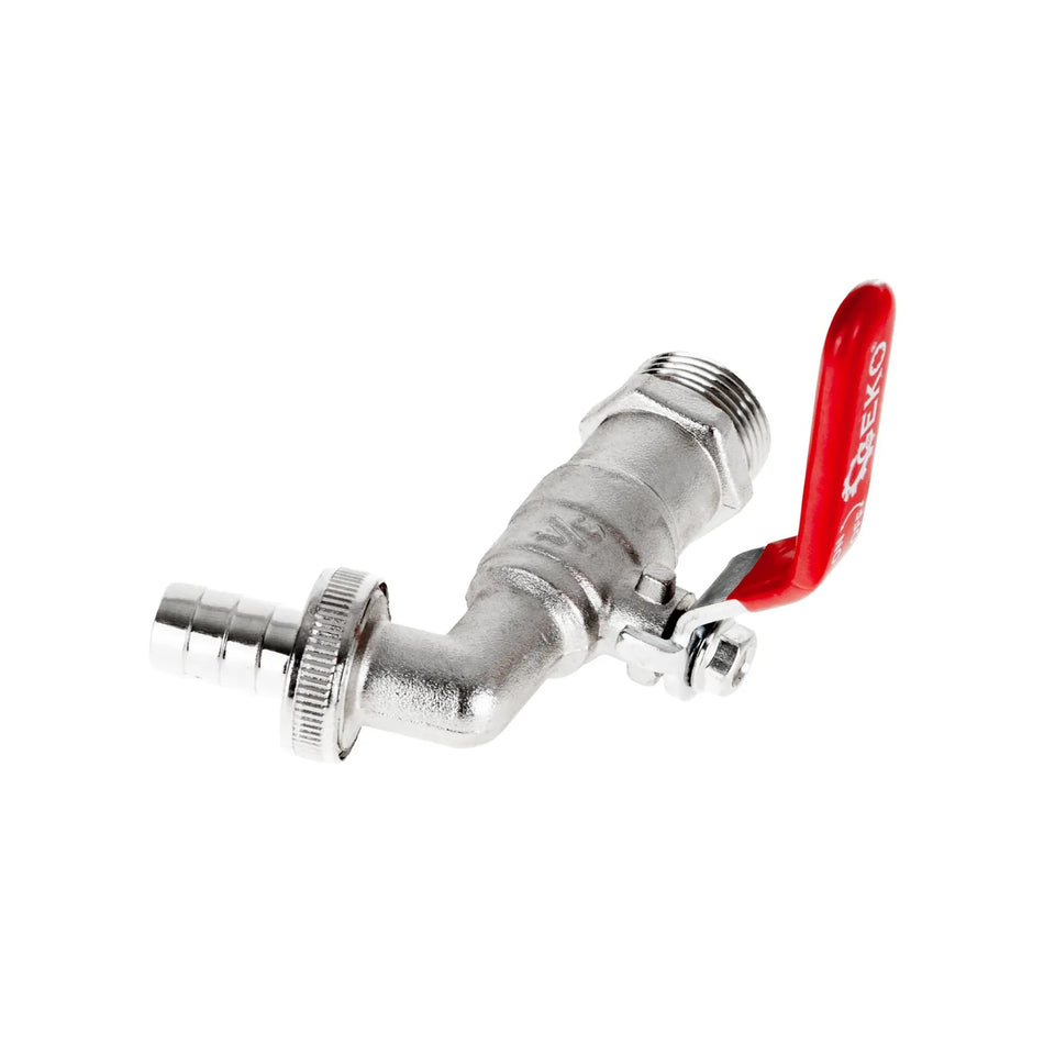 GEKO IBC-set tap 3/4" met 1" buitendraad en 3/4" slanguitgang