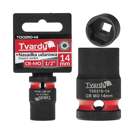 Tvardy dop-impactsleutel 1/2" 6-kant 14 mm CR-MO kort