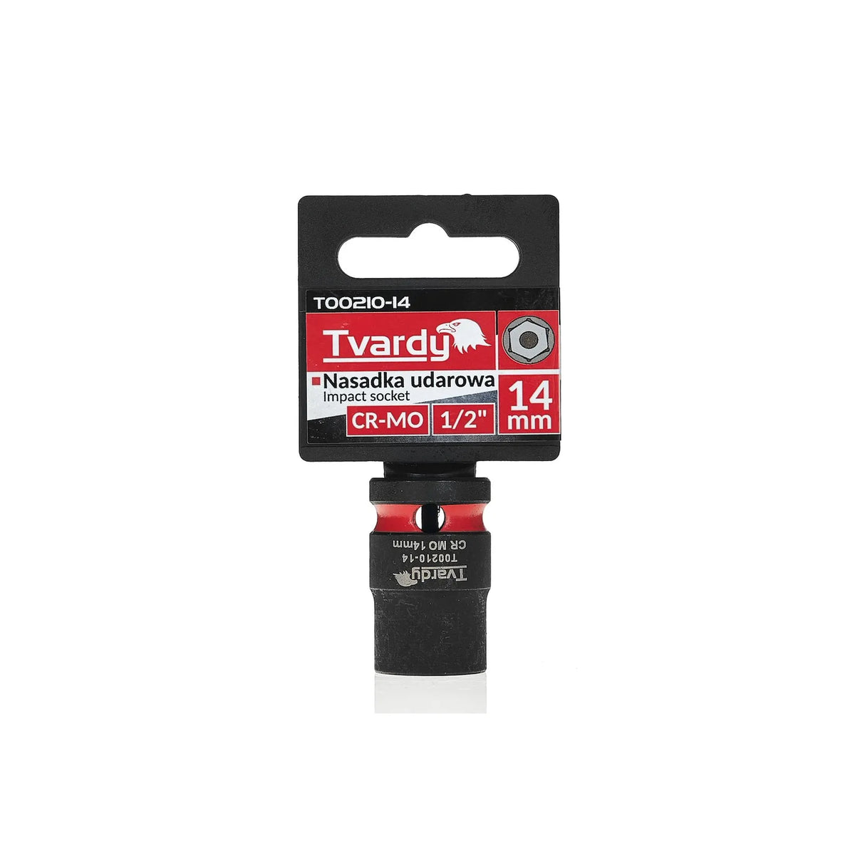 Tvardy dop-impactsleutel 1/2" 6-kant 14 mm CR-MO kort