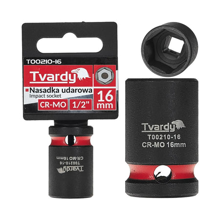 Tvardy Slagmoersleuteldop 1/2" 6-Kant 16 mm CR-MO