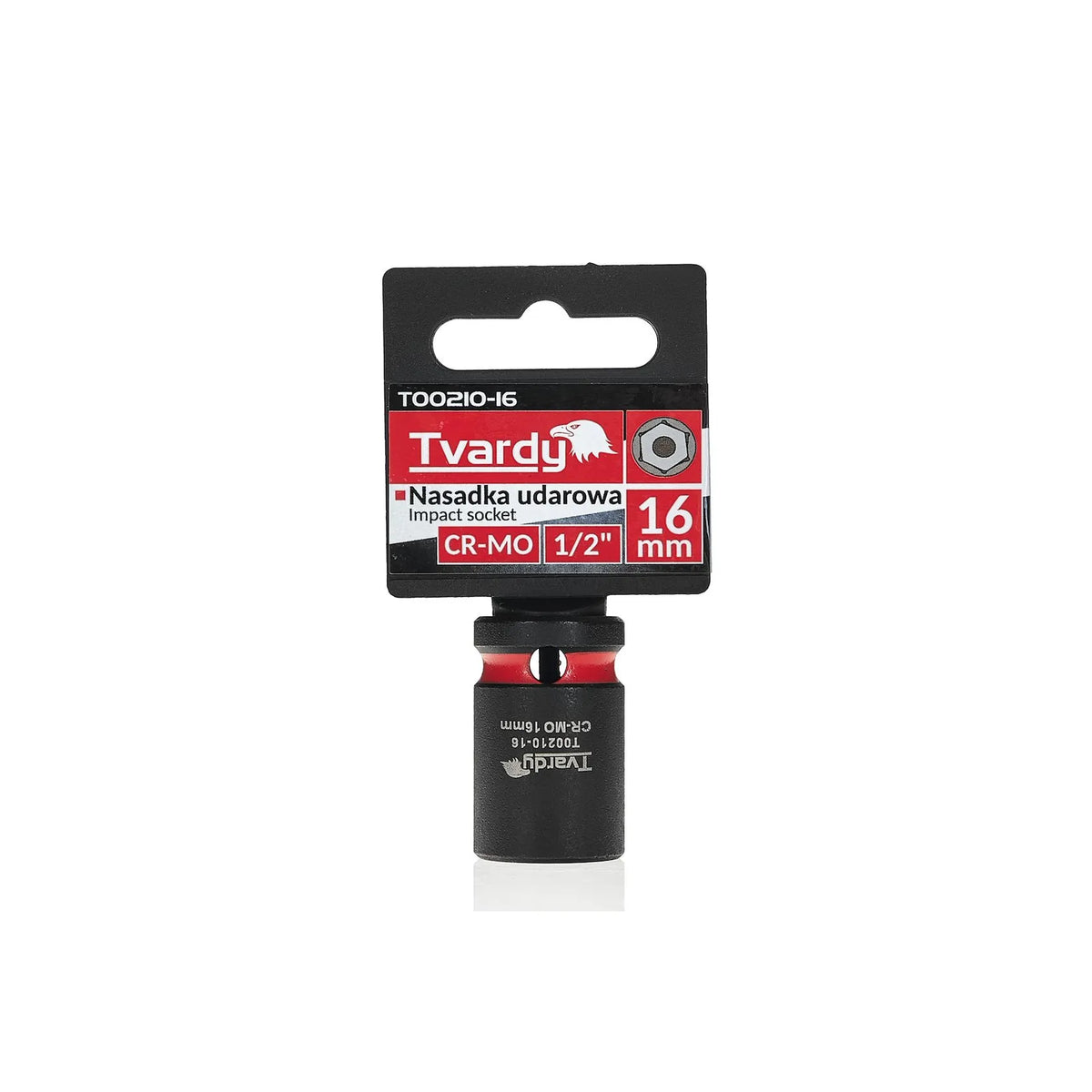 Tvardy Slagmoersleuteldop 1/2" 6-Kant 16 mm CR-MO