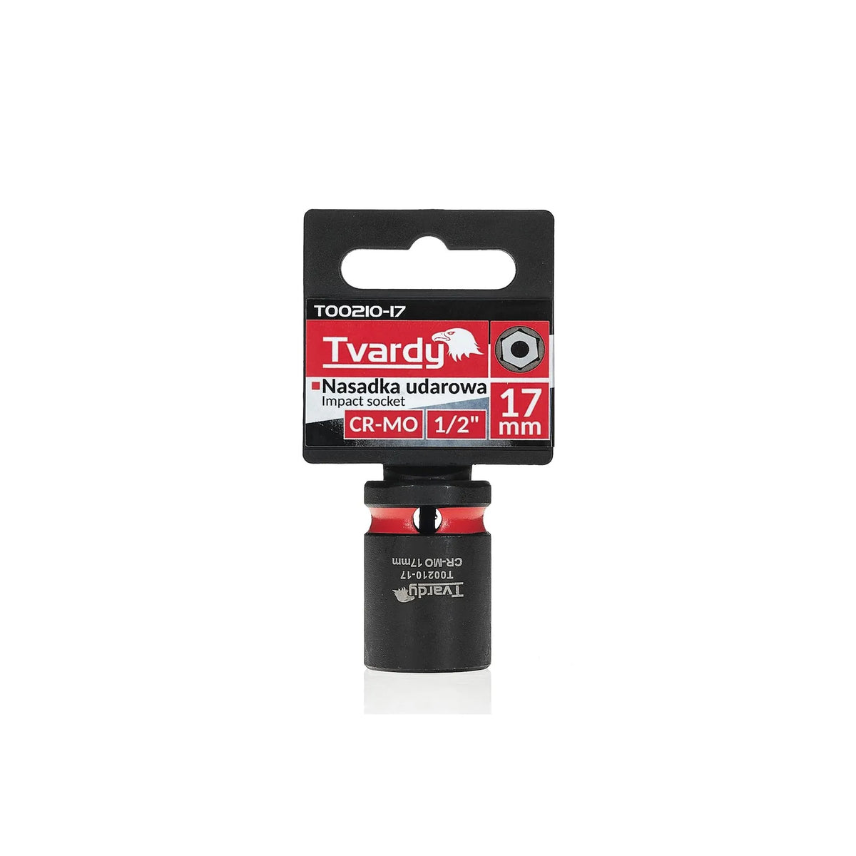 Tvardy Slagmoersleuteldop 1/2" 6-Kant 17 mm CR-MO