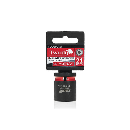 Tvardy Slagmoersleuteldop 1/2" 6-kant 21 mm CR-MO kort
