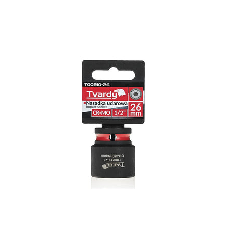 Tvardy Slagmoerdop 1/2" 6-Kant 26 mm CR-MO kort
