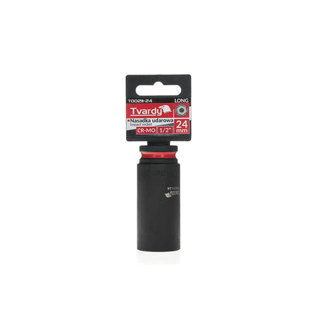 Tvardy Impactdop lang 1/2" 6-zijdig 24 mm CR-MO