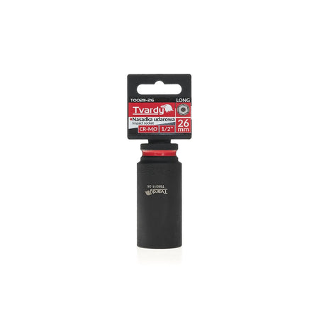 Tvardy Impactdop lang 1/2" 6-zijdig 26 mm CR-MO