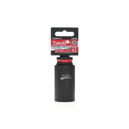 Tvardy Impactdop lang 1/2" 6-zijdig 27 mm CR-MO