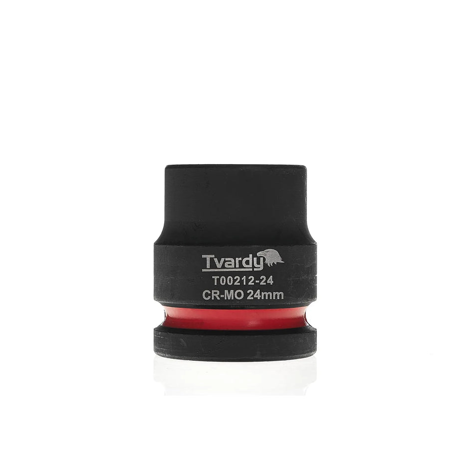 Tvardy Slagmoersleuteldop 3/4" 6-kant 24 mm CR-MO kort
