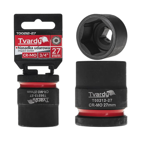 Tvardy Kort Impactdop 3/4" 6-kant 27 mm CR-MO