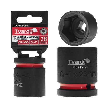 Tvardy Kort Impactdop 3/4" 6-kant 28 mm CR-MO