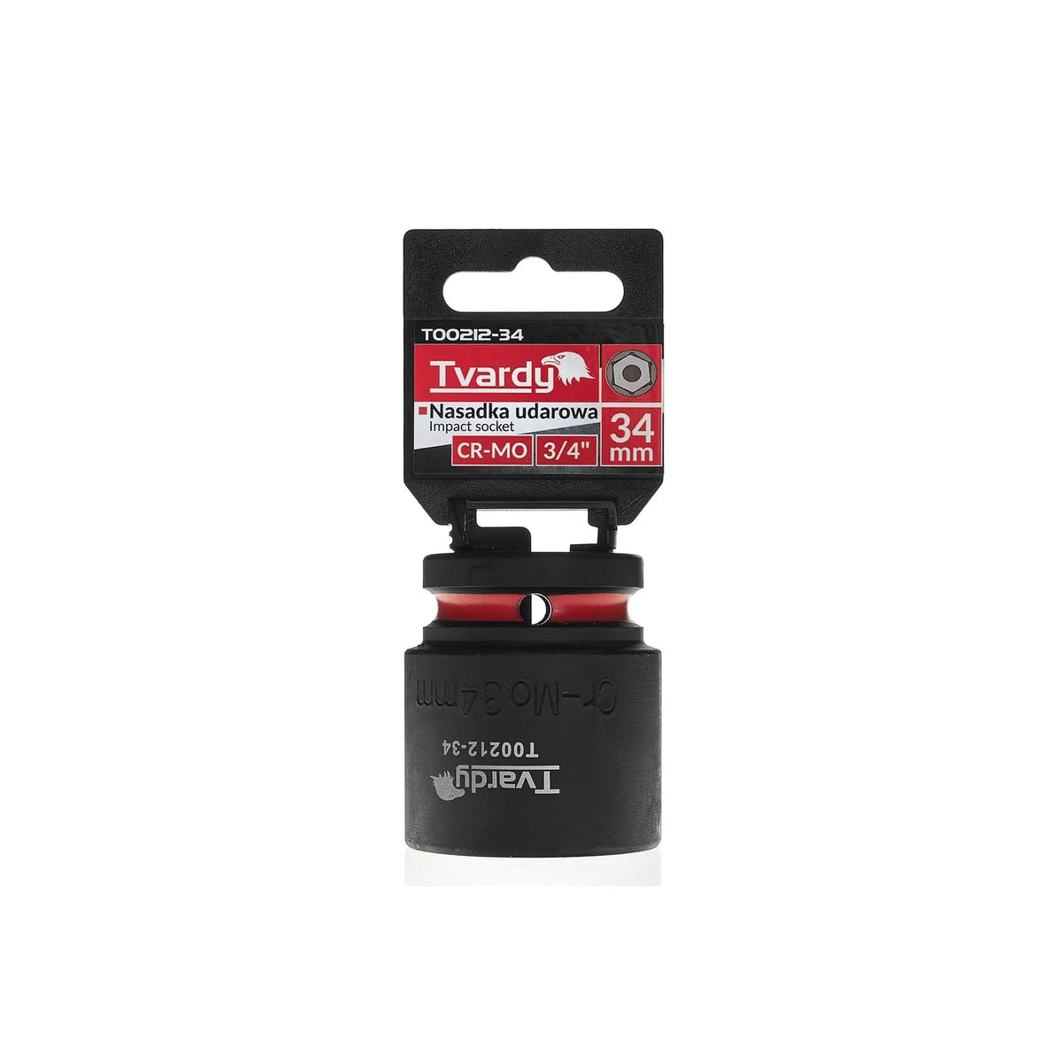 Tvardy Slagmoersleutel Dop 3/4" 6-kant 34 mm CR-MO Kort