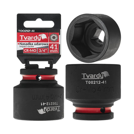 Tvardy Slagmoersok 3/4" 6-kant 41 mm CR-MO kort
