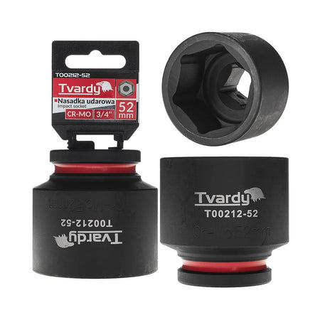 Tvardy Slagmoerdop 3/4" 6-kant 52 mm CR-MO kort