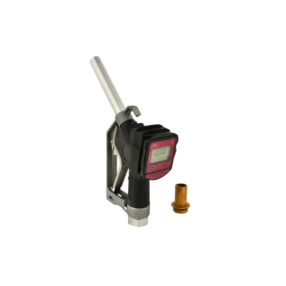 GEKO Brandstofpistool met digitale flowmeter en LCD display 1" BSP