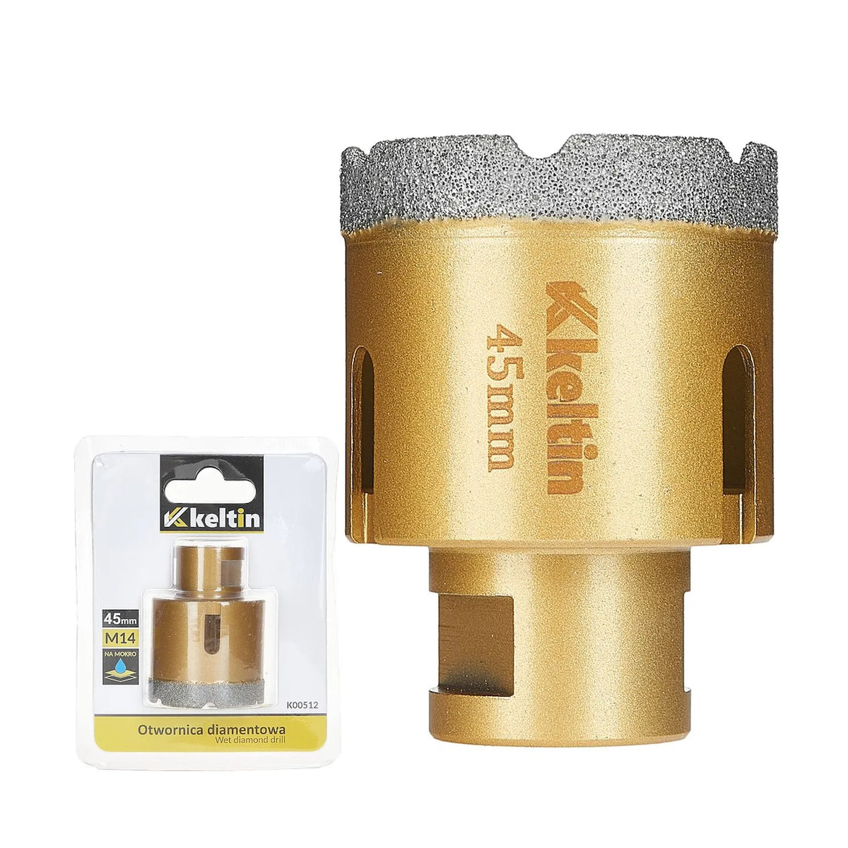 Keltin Diamantboor voor keramiek en steen 45 mm M14