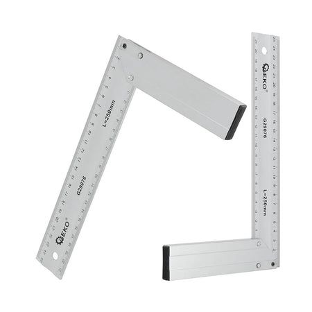 GEKO Aluminium winkelhaak 250 mm met lasergravure