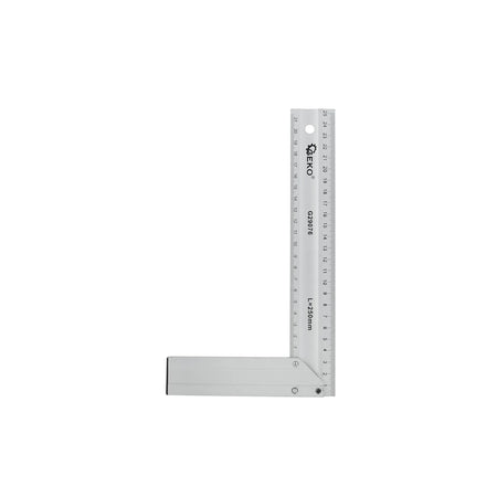 GEKO Aluminium winkelhaak 250 mm met lasergravure