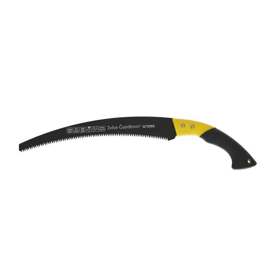 John Gardener Tuinzaag met gebogen blad 35 cm 65Mn PTFE coating met schede