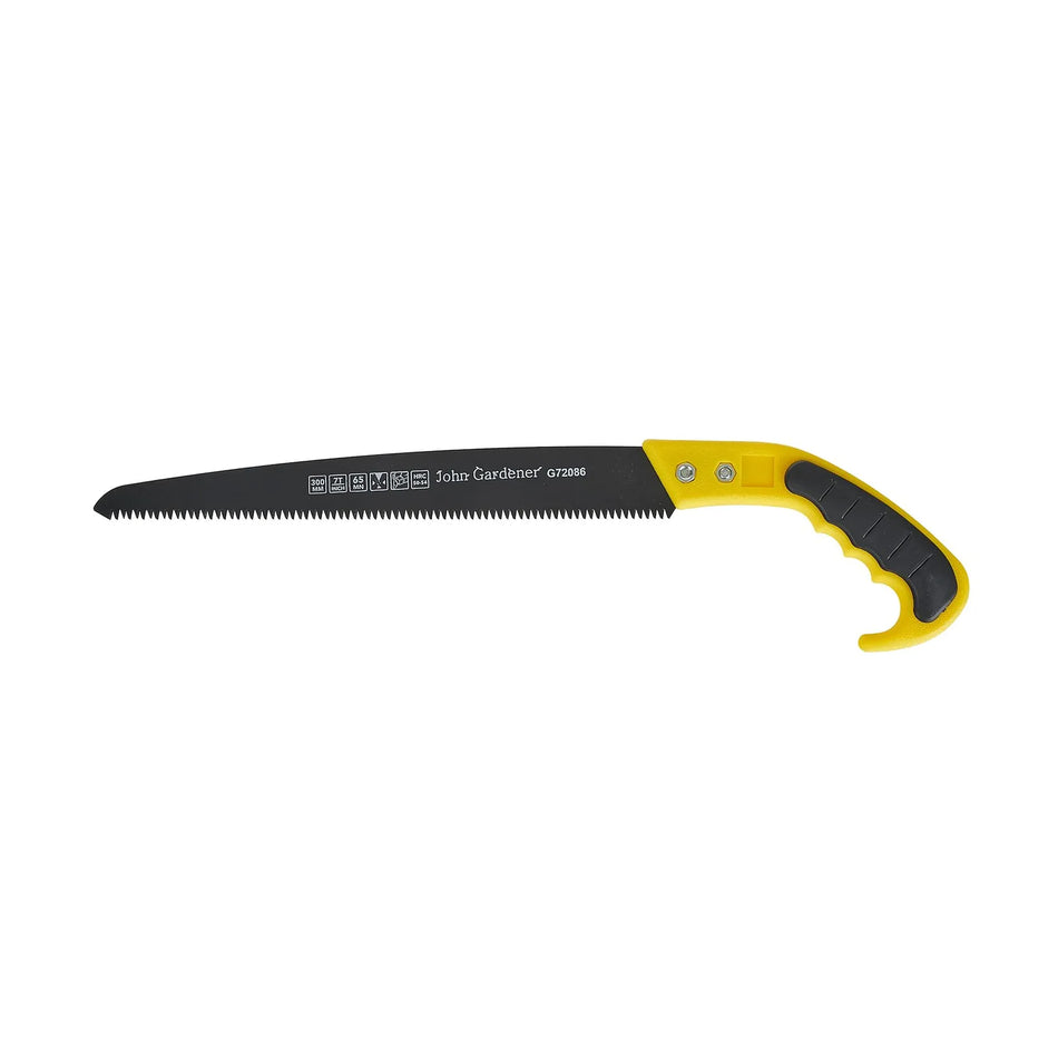 John Gardener Tuinzaag met recht blad 30 cm 65Mn PTFE coating met schede