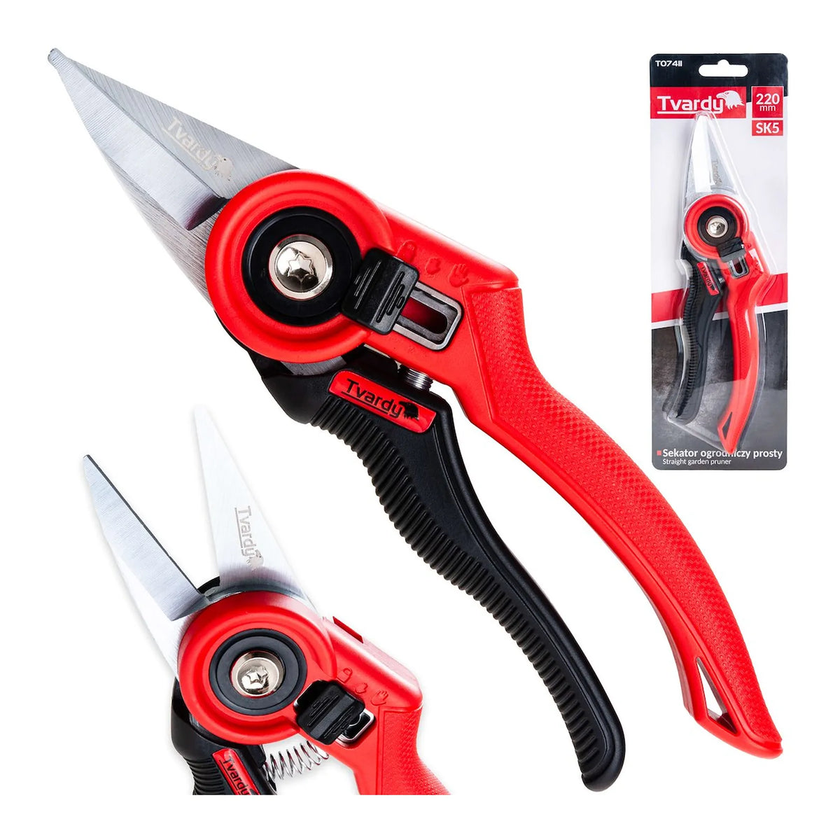 Tvardy rechte tuinschaar met bypass-mes 220 mm SK5