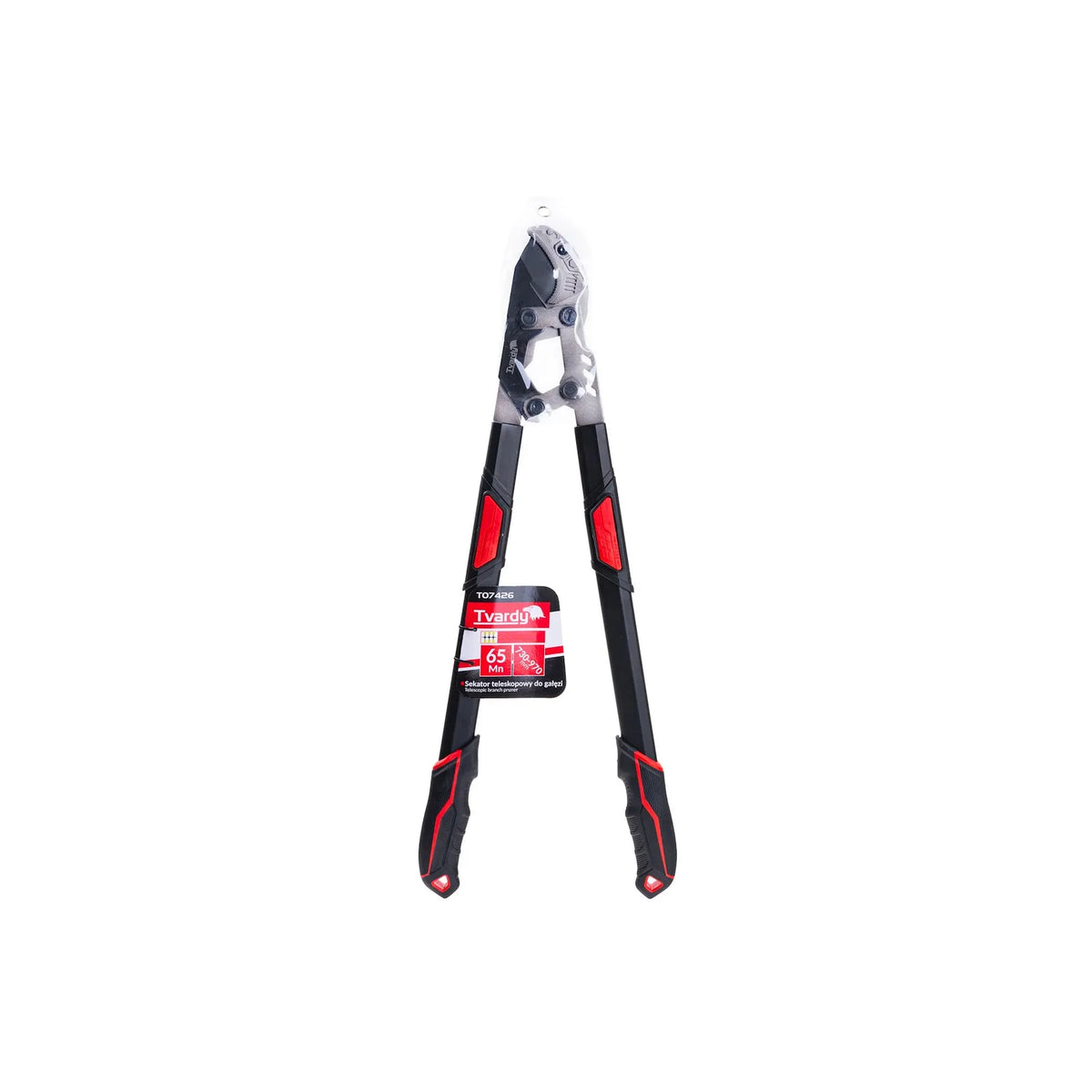 Tvardy telescopische takkenschaar met ratel en aambeeldmes 730 - 970 mm 65Mn PTFE