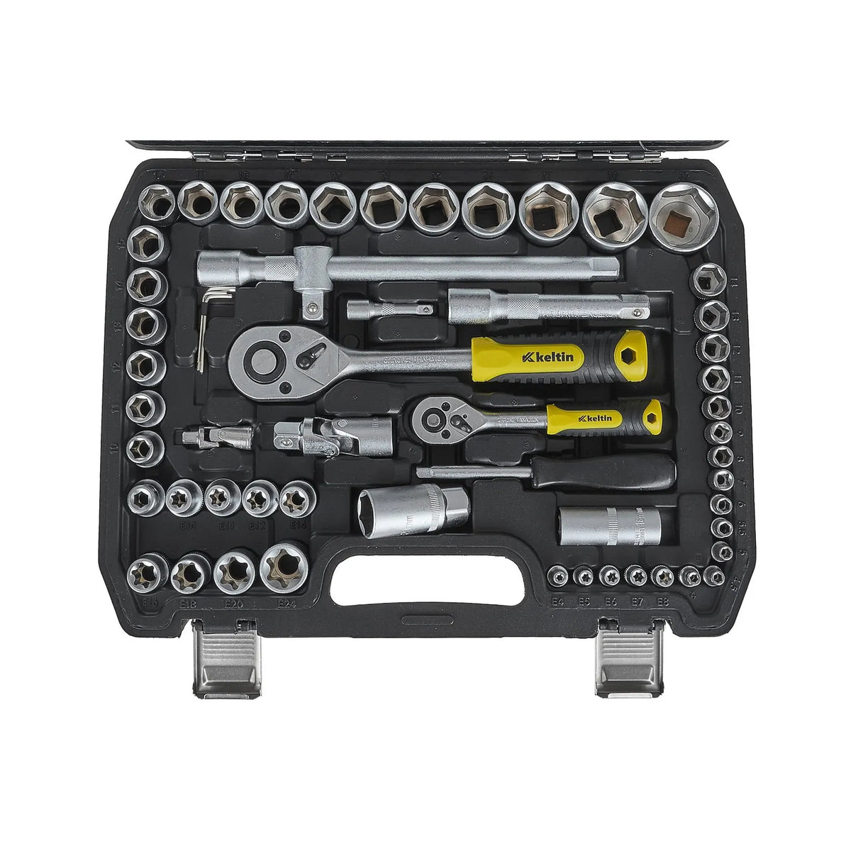 Keltin Dopsleutelset 108-delig 1/4" & 1/2" CRV met Ratels 6,55 kg