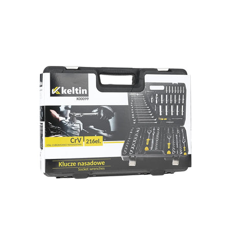 Keltin Dopsleutelset 216-delig 1/4", 3/8" & 1/2" CRV 9,5 kg