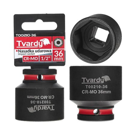 Tvardy Impactdop 1/2" 6-kant 36 mm CR-MO kort