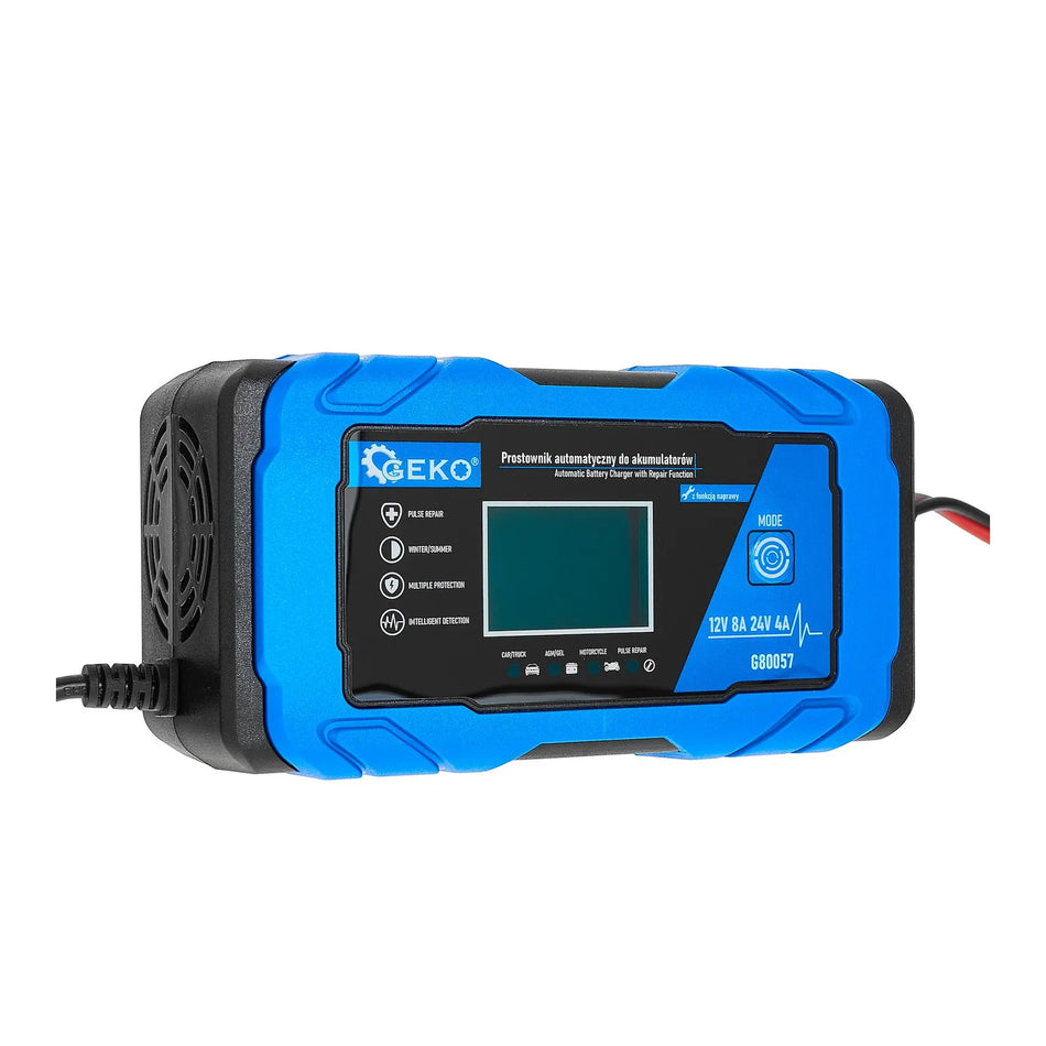 GEKO Automatische acculader 12/24 V 8 A met batterijreparatiefunctie